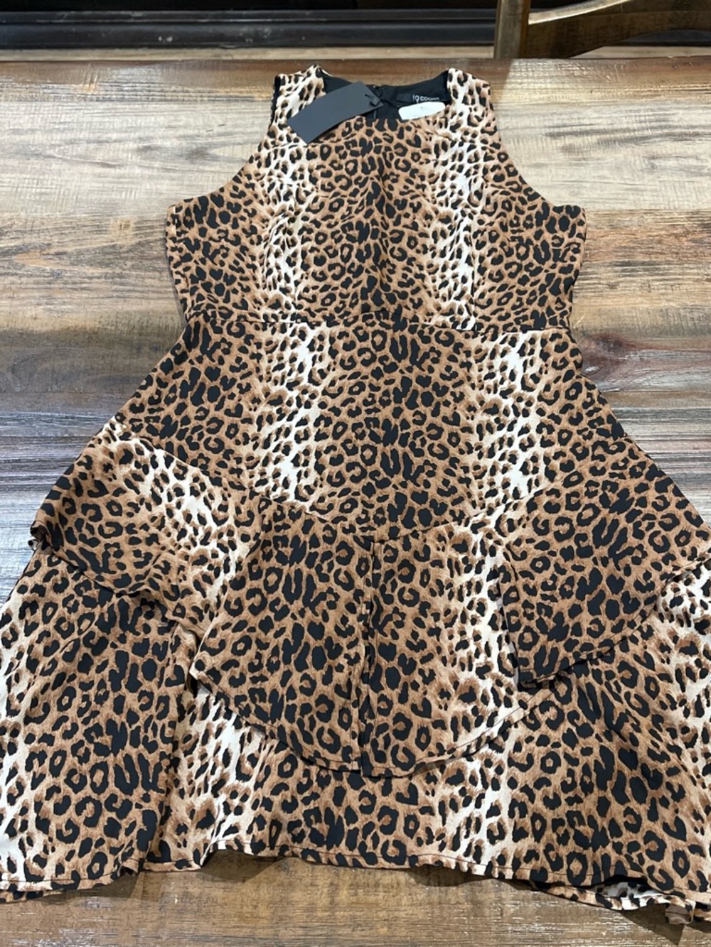 19 Cooper Leopard Print Dress in Brown and Black